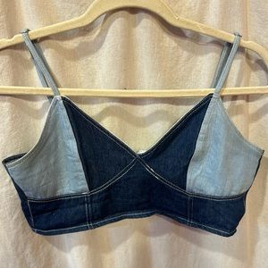 ⚜️ EUC sexy lil denim WILD JUNKIE cropped tank sz L
